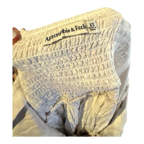 Abercrombie & Fitch Linen Blend Floral Button Front Maxi Dress XS Summer Boho - Picture 10 of 11